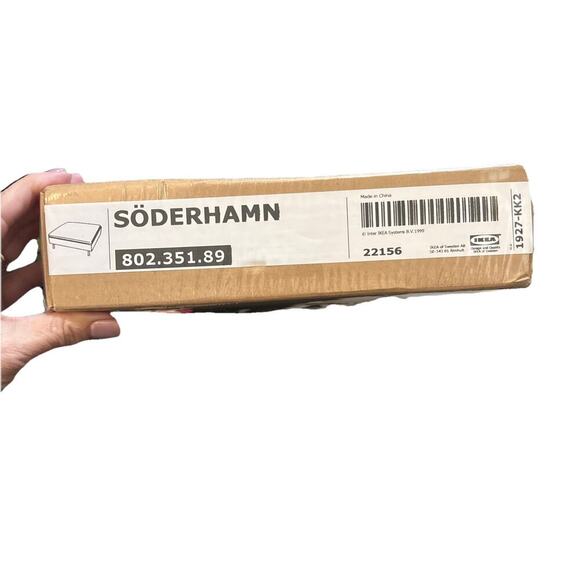 New IKEA SODERHAMN Ottoman Slip Cover Dark Gray 802.351.89 - Picture 3 of 4